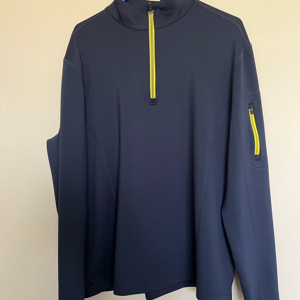 UNTUCKIT Men’s Performance Quarter Zip Pullover Navy XL EXCELLENT Condition